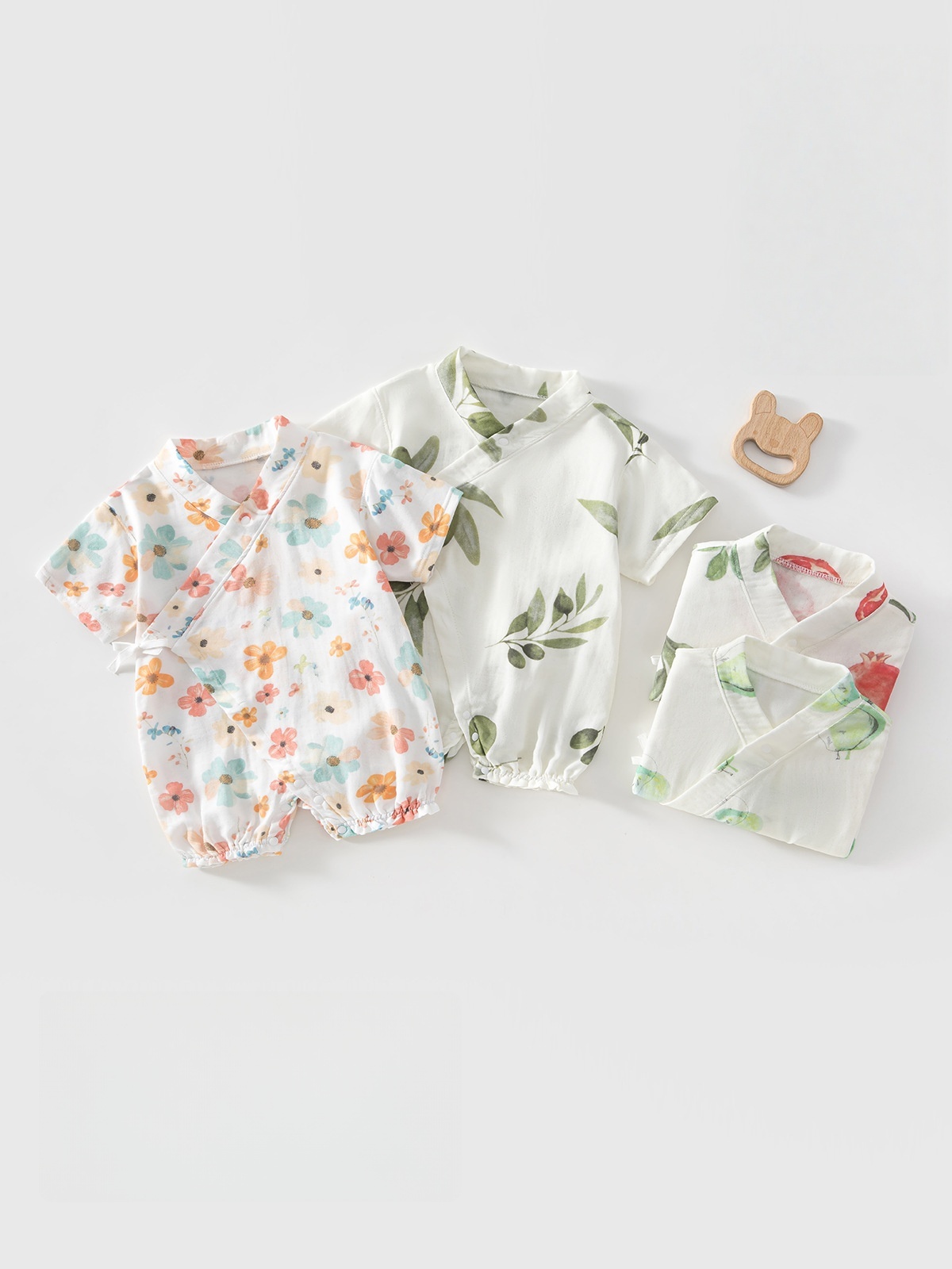 Bamboo Bodysuit Baby - 0-2Y Yaz Bebek Yenidoğan Bodysuit Yürümeye