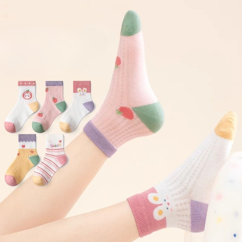 Baby Clothing In Summer - Çocuk Çorapları 5 Çift/grup İlkbahar Yaz