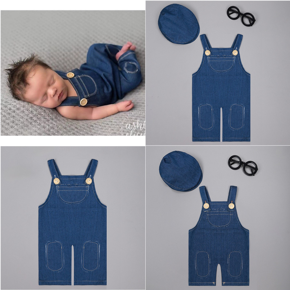 Baby Clothing Boy - ❤️ Yenidoğan Fotoğrafçılığı Giyim Denim Tulum