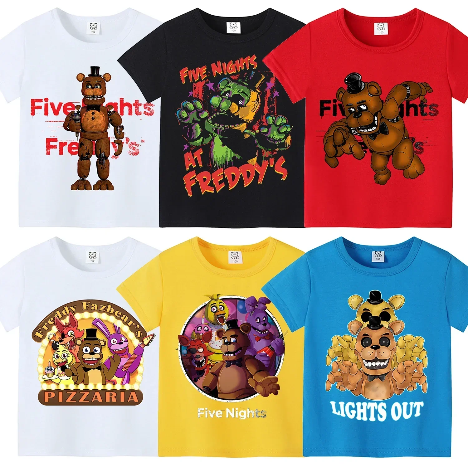 Baby Clothing Boy - Beş Gece Freddys Tema Kısa Gömlek