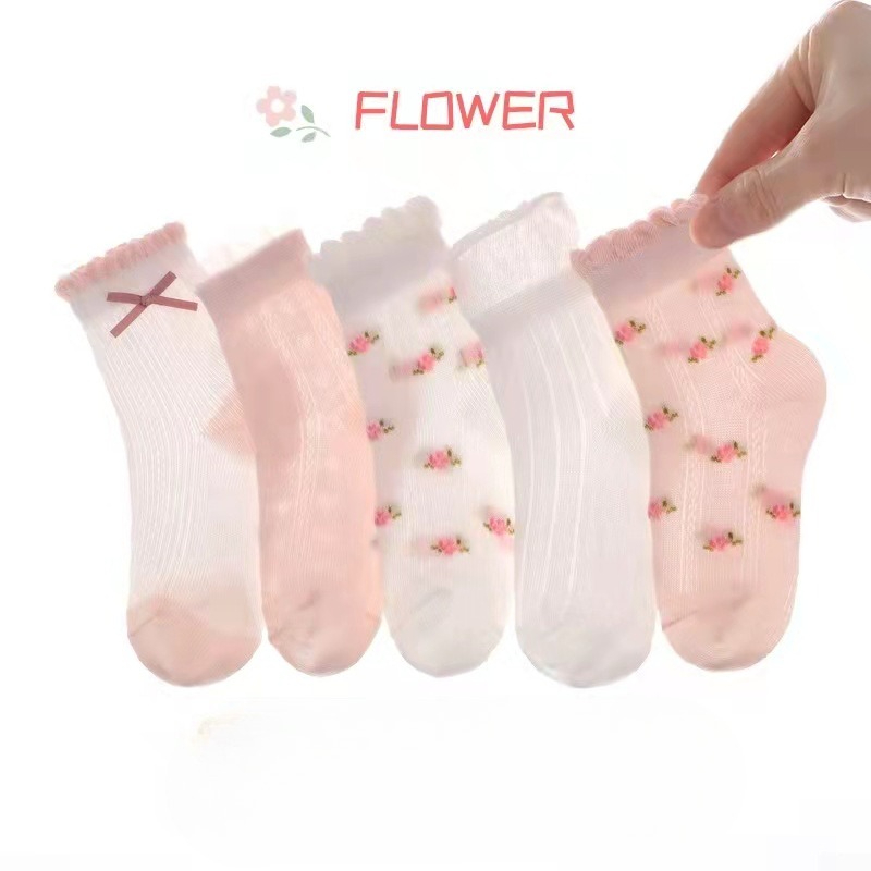 Baby Clothing In Summer - Kız Çorapları Sevimli Çiçek Desenli Çocuk