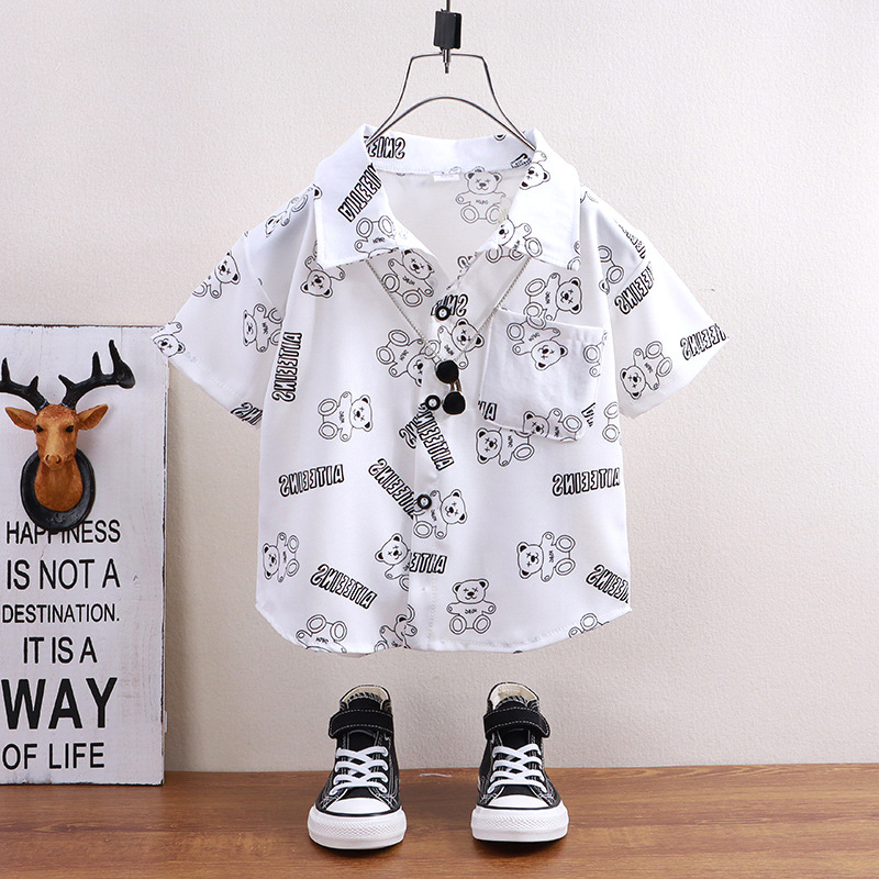 Baby Clothing Hong Kong - Çocuk gömlekleri yaz tarzı kısa kollu