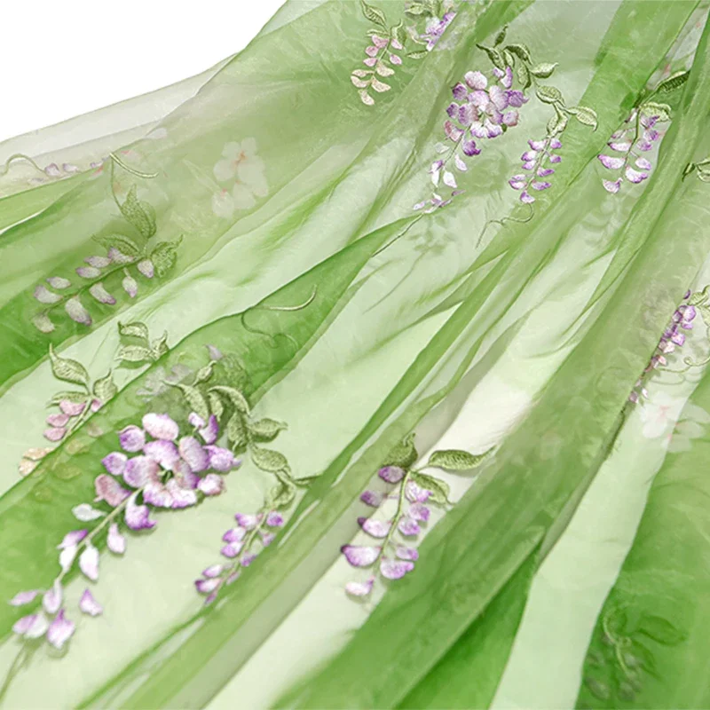 Baby Clothing In Summer - Wisteria Nakış Kumaş DIY Hanfu Antik