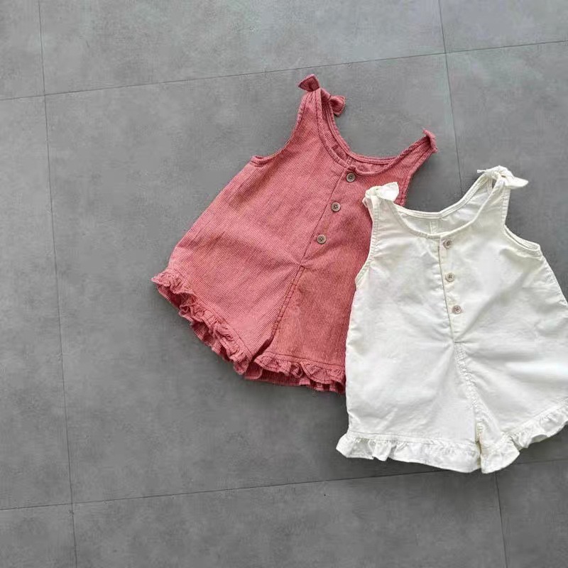 Baby Clothing In Summer - HY2831 Kız Çocuk Yazlık Tulumu, Önlük