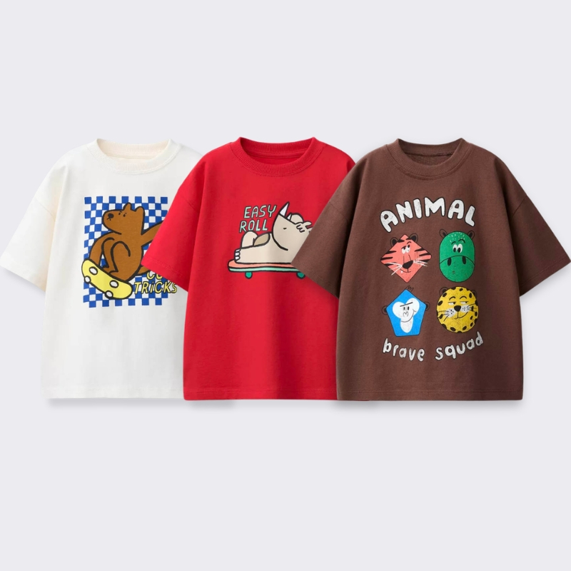 Baskılı karikatür tişört çocuk - Baby Clothing In Summer incelemesi ve fiyatı