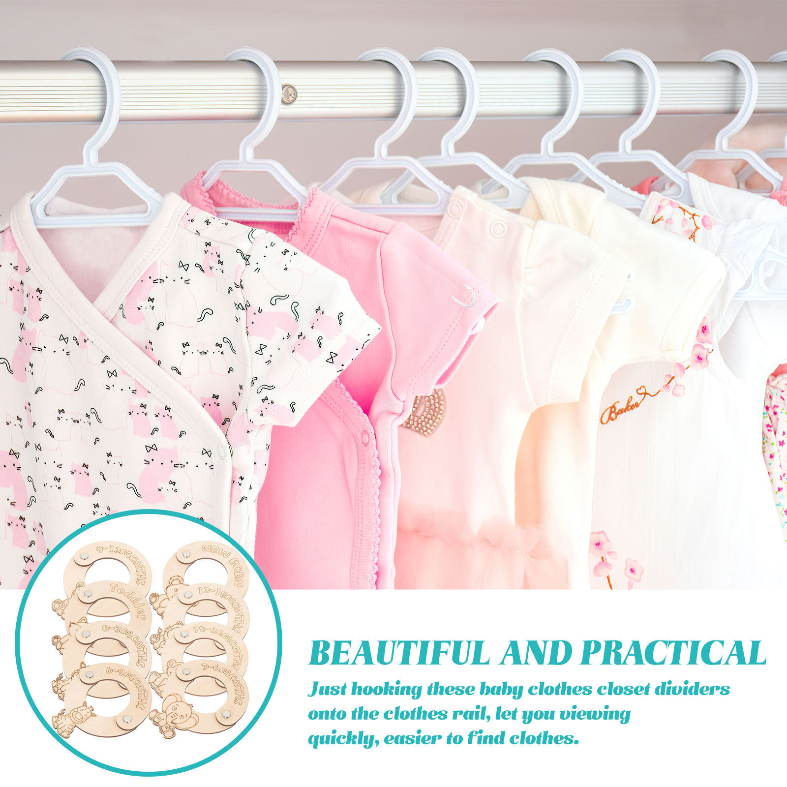 8 Adet Bebek Kıyafet Düzenleyi - Baby Clothing Wardrobe incelemesi ve fiyatı